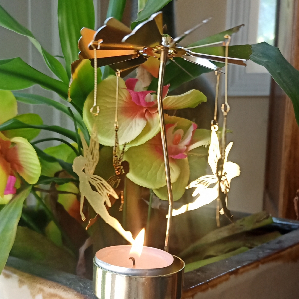Gold Fairy Candle Carousel